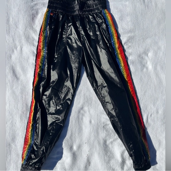 AVIATOR NATION - NWT
5 STRIPE WIND PANT - BLACK GLOSSY - Picture 5 of 8